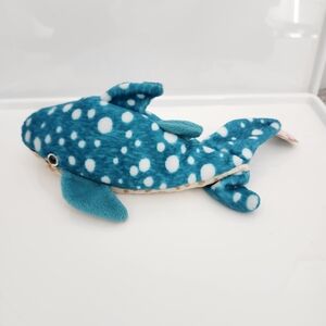 Ty Blue Plush Whale Shark Beanie Baby